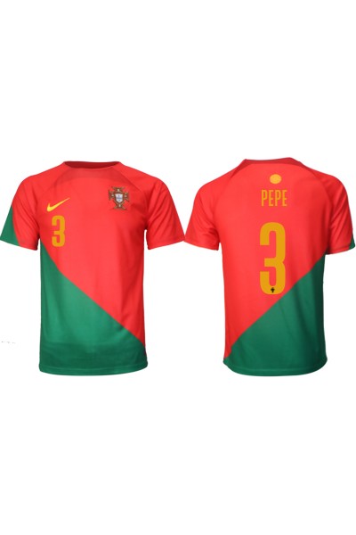 Portugal Pepe #3 Voetbaltruitje Thuis tenue WK 2022 Korte Mouw